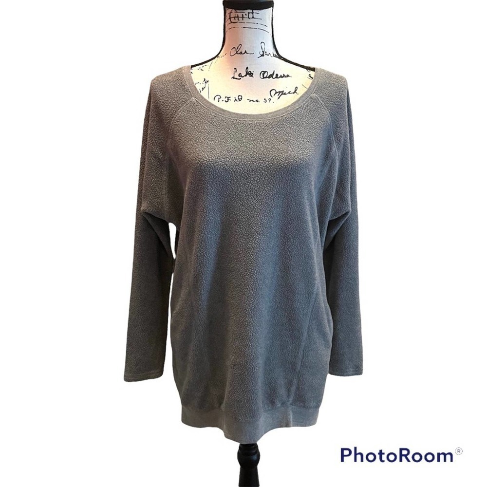 Mossimo Supply Fleece Tunic Sweatshirt Gray Size Small Pockets Oversized casual